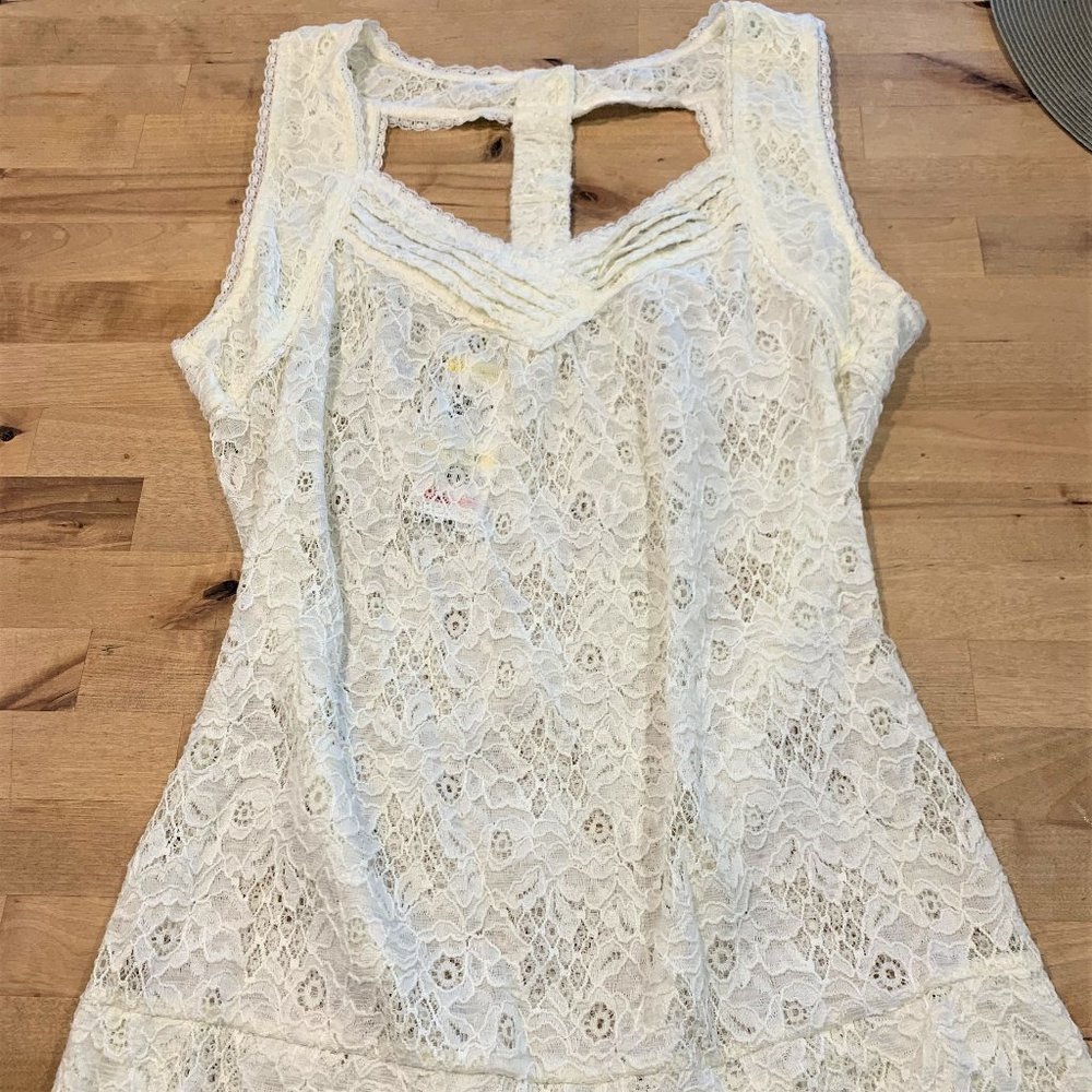 NWT: White Lacey Dress Tank (LAST PRICE DROP)